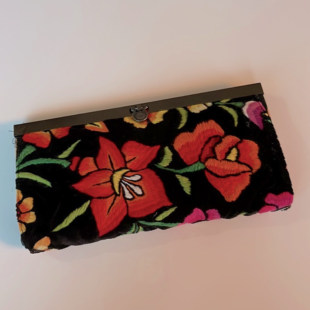 Hand embroidered wallet